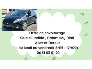 COVOITURAGE SLA EL JADIDA HAY RIAD RABAT