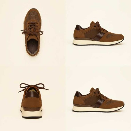 a-vendre-sneakers-marron-authentiques-big-0