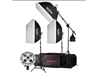 LED GODOX TL-5 (5 Lampes +2 softbox+ giraffe + sup