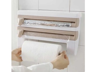 Distributeur et organisateur de papier trois en un