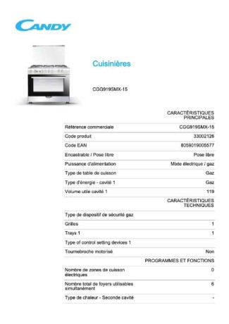 cuisiniere-gaz-candy-inox-5-feux-et-four-a-gaz-big-0