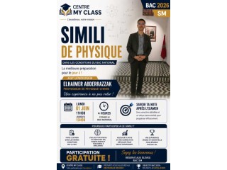 SIMILI DE PHYSIQUE – BAC SM 2026