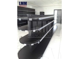 Rayonnage super marcher noir mural