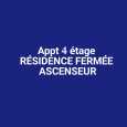 Appt 4 étage résidence fermée